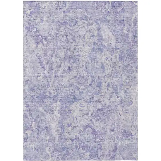 Plum Purple And Lavender Abstract Washable Indoor Outdoor Area Rug Photo 2