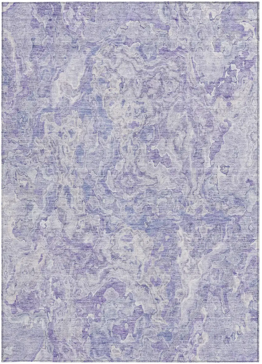 Plum Purple And Lavender Abstract Washable Indoor Outdoor Area Rug Photo 7