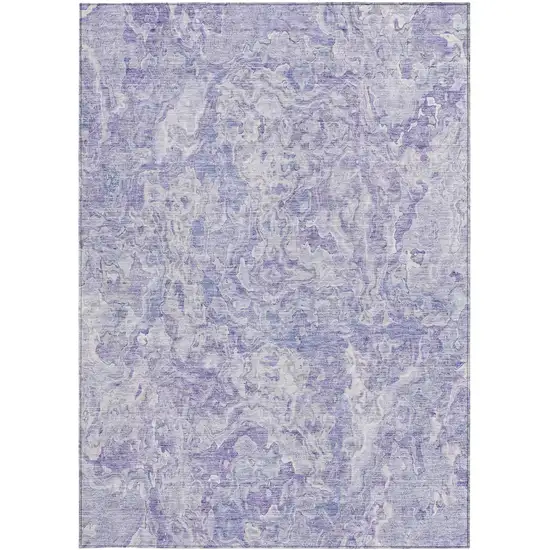 Plum Purple And Lavender Abstract Washable Indoor Outdoor Area Rug Photo 7