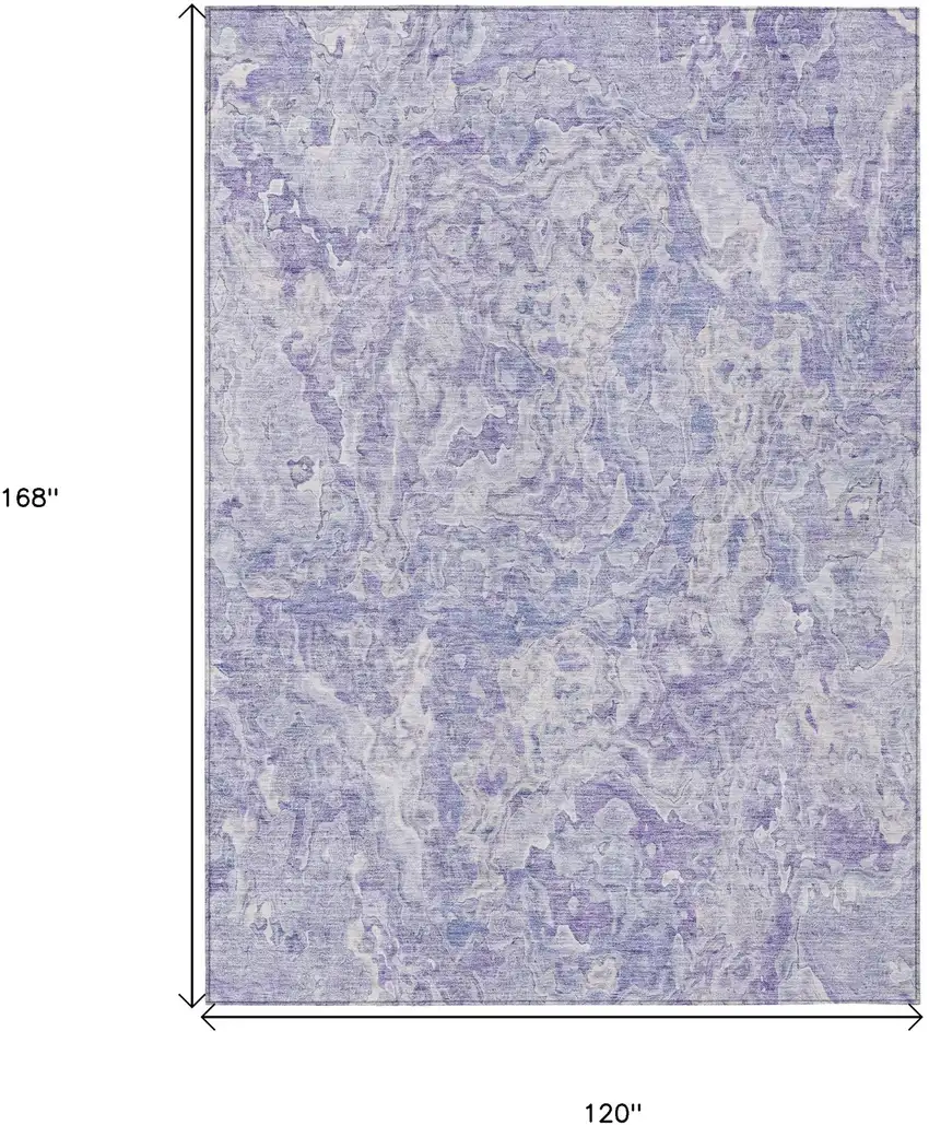 Plum Purple And Lavender Abstract Washable Indoor Outdoor Area Rug Photo 3