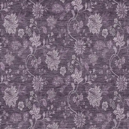 Plum Purple And Lavender Floral Washable Indoor Outdoor Area Rug Photo 6