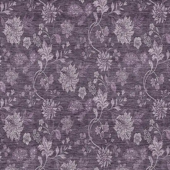 Plum Purple And Lavender Floral Washable Indoor Outdoor Area Rug Photo 6