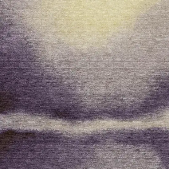 Plum Wheat And Ivory Abstract Washable Indoor Outdoor Area Rug Photo 4