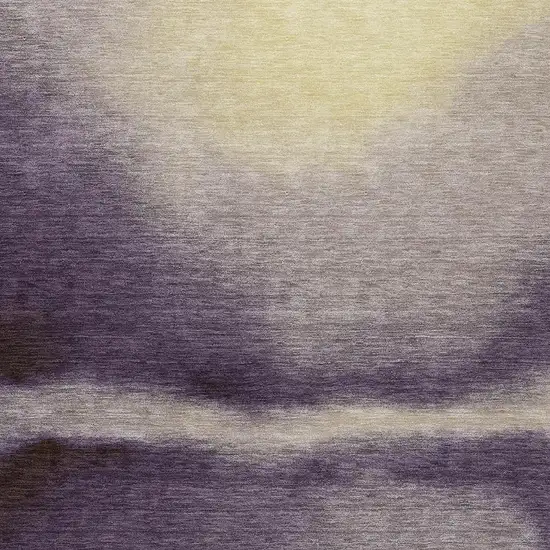 Plum Wheat And Ivory Abstract Washable Indoor Outdoor Area Rug Photo 9