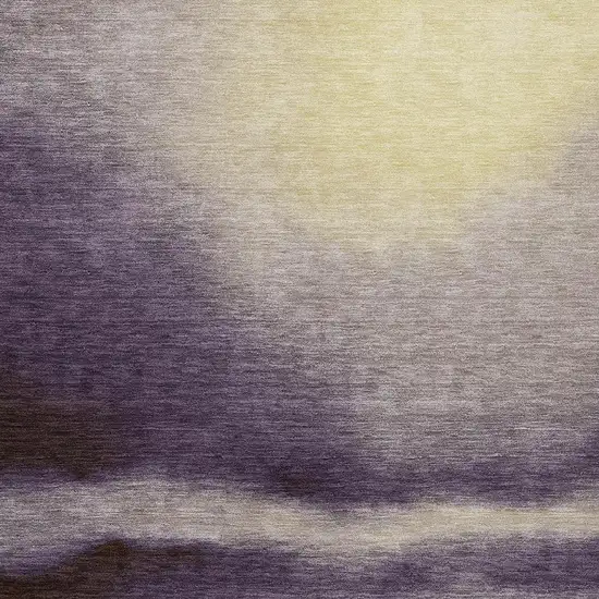 Plum Wheat And Ivory Abstract Washable Indoor Outdoor Area Rug Photo 4