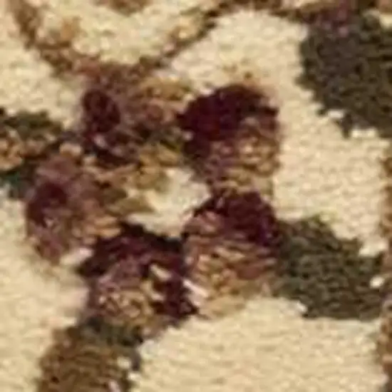 2' X 8' Plum Or Ivory Medallion Runner Rug Photo 4