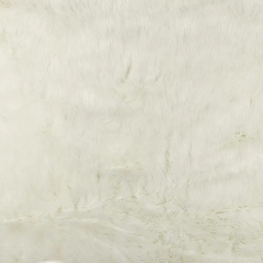 Polar Bear Off White Faux Hide Area Rug Photo 4