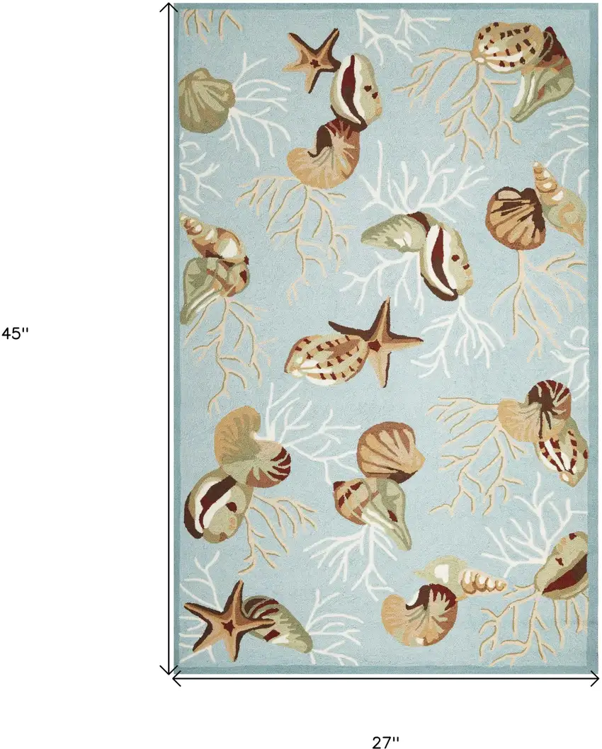 Blue Hand Tufted Area Rug Photo 3