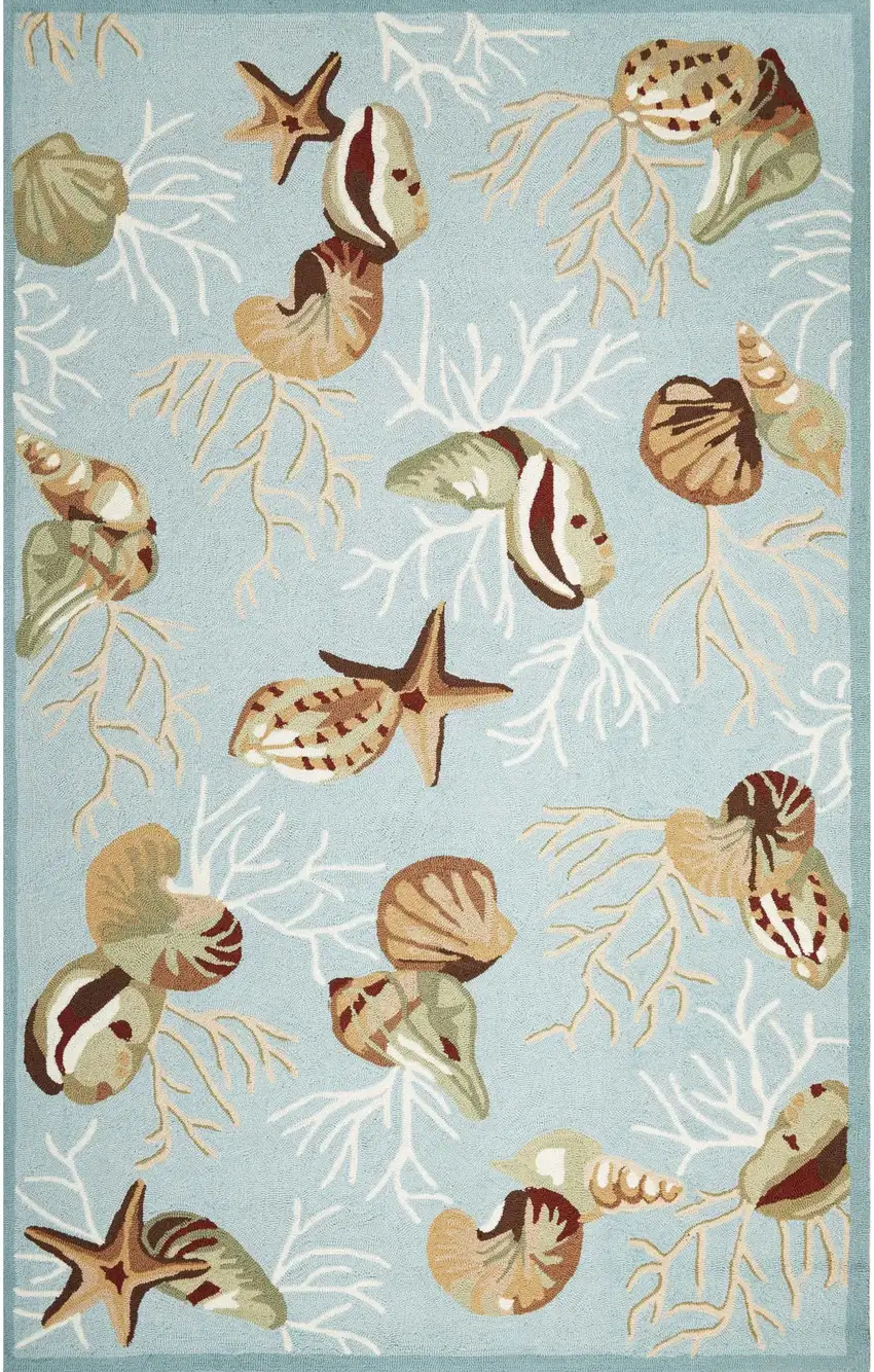 Blue Hand Tufted Area Rug Photo 2