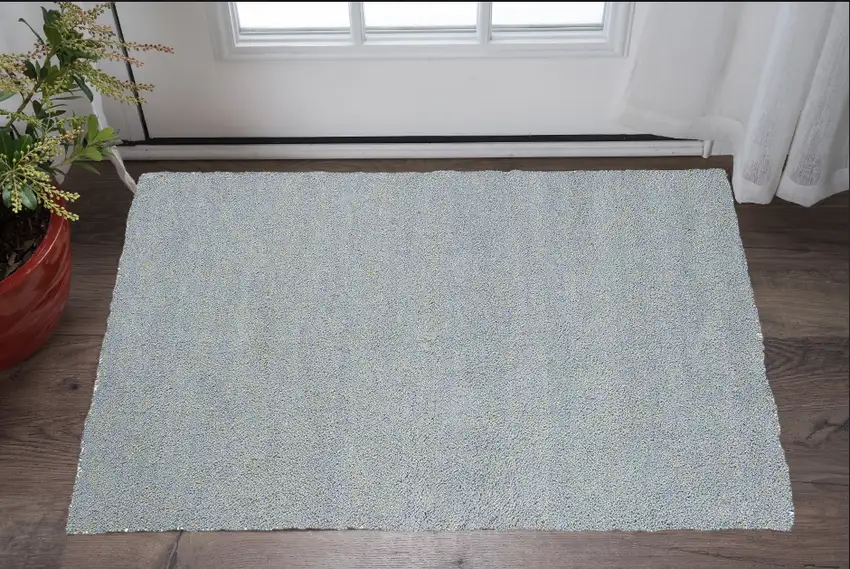 Polyester Blue Heather Area Rug Photo 1