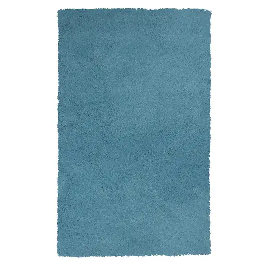 Blue Shag Hand Woven Area Rug Photo 2