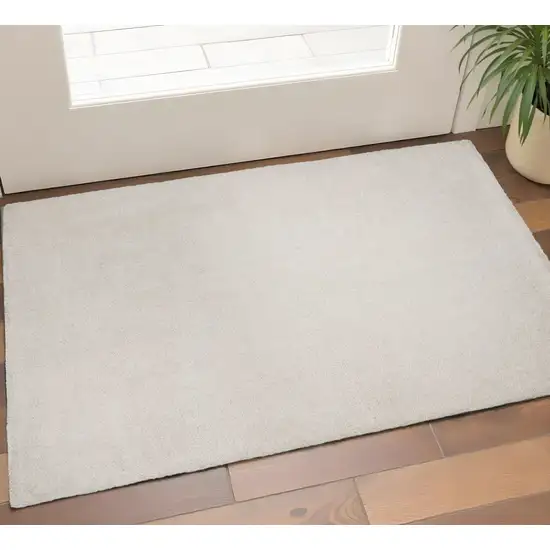 Ivory Hand Woven Area Rug Photo 1