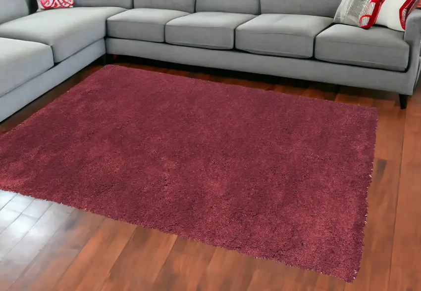 Polyester Red Area Rug Photo 1