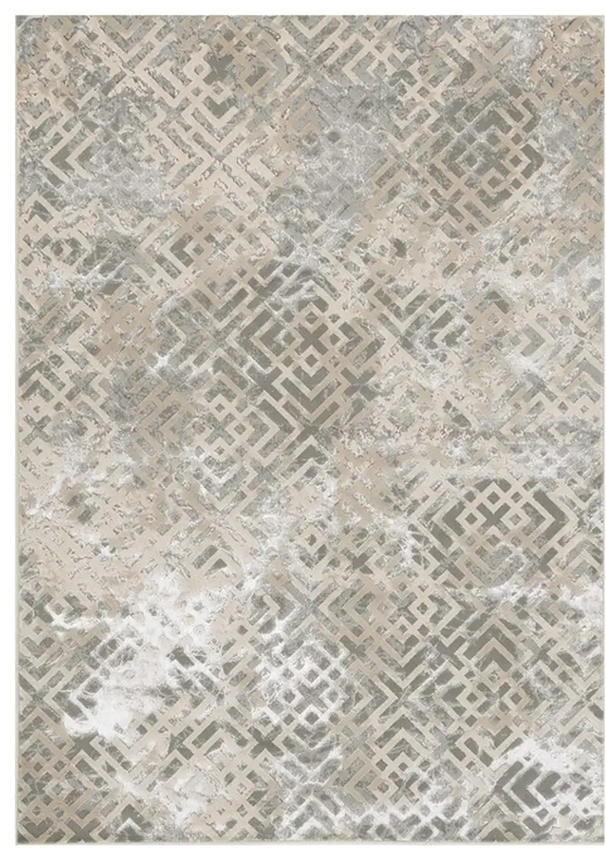 Polyester Sand Silver Area Rug Photo 2