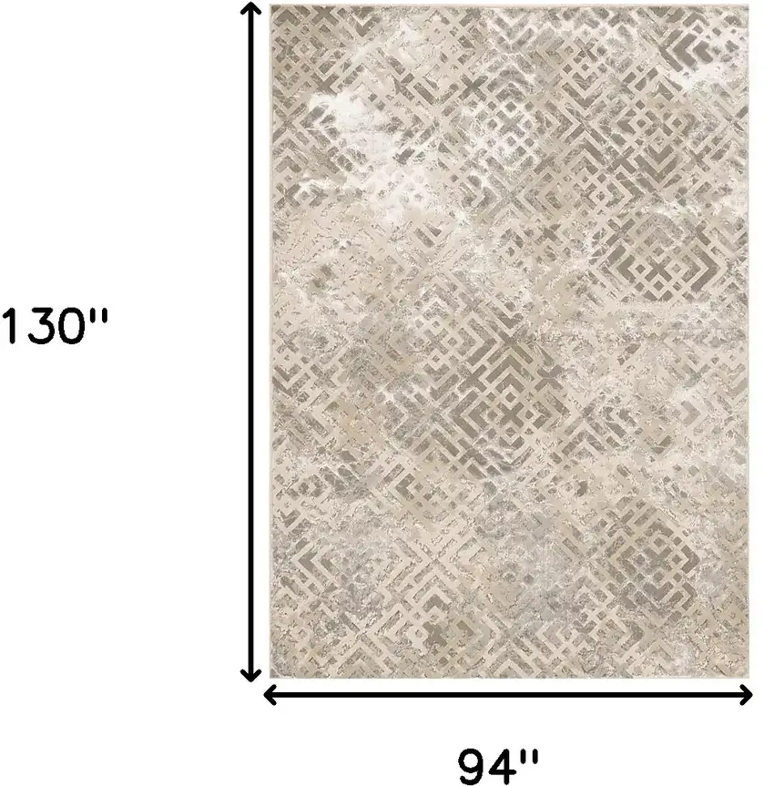 Polyester Sand Silver Area Rug Photo 7