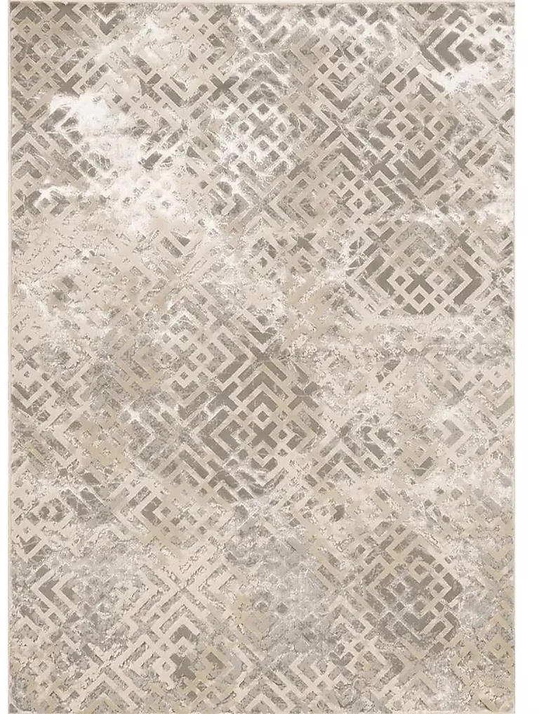 Polyester Sand Silver Area Rug Photo 4