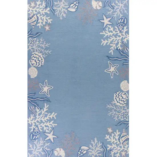 Light Blue Hand Tufted Area Rug Photo 2