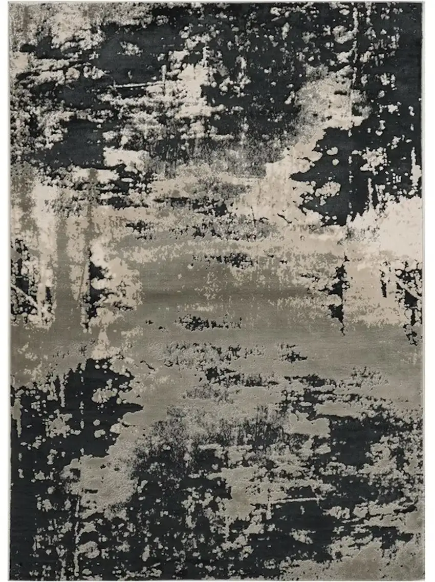 Black and Silver Area Rug Photo 2