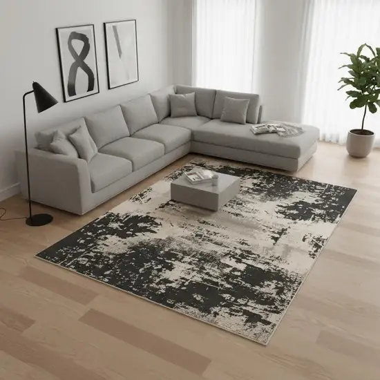 Black and Silver Area Rug Photo 1