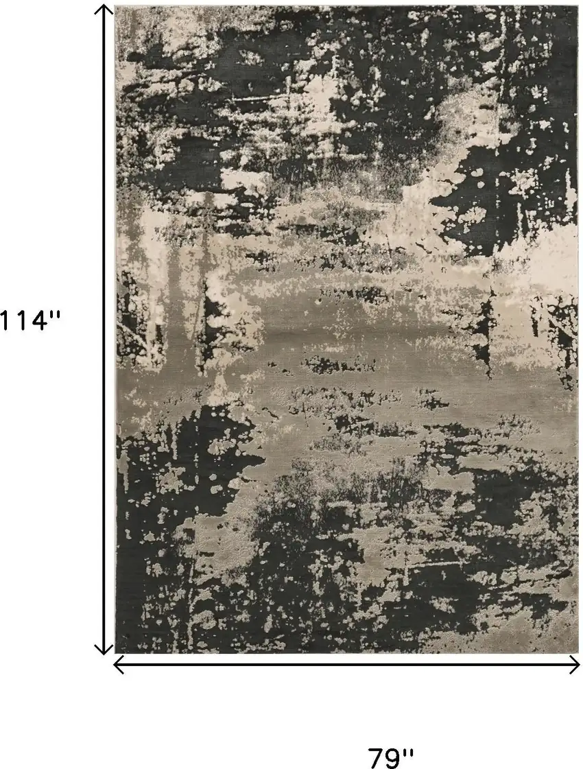 Black and Silver Area Rug Photo 3