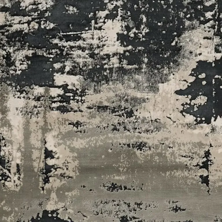 Polyester Silver Charcoal Area Rug Photo 5