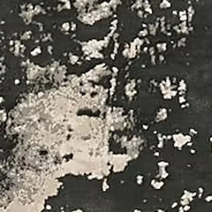 Black And Silver Abstract Area Rug Photo 4