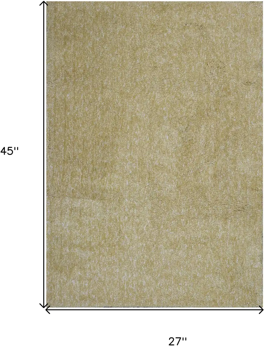 Polyester Yellow Heather Area Rug Photo 6