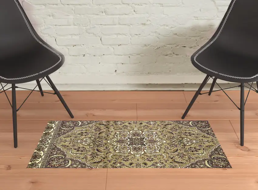 Polypropylene Beige Or Ivory Accent Rug Photo 2