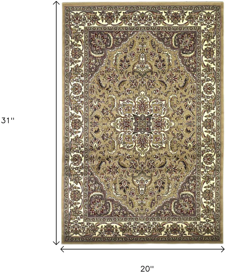 Polypropylene Beige or  Ivory Area Rug Photo 5