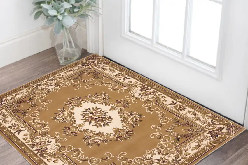 1' X 2' Polypropylene Beige Or Ivory Area Rug Photo 1
