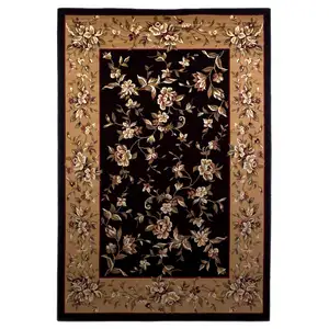 Photo of Polypropylene Black or Beige Area Rug