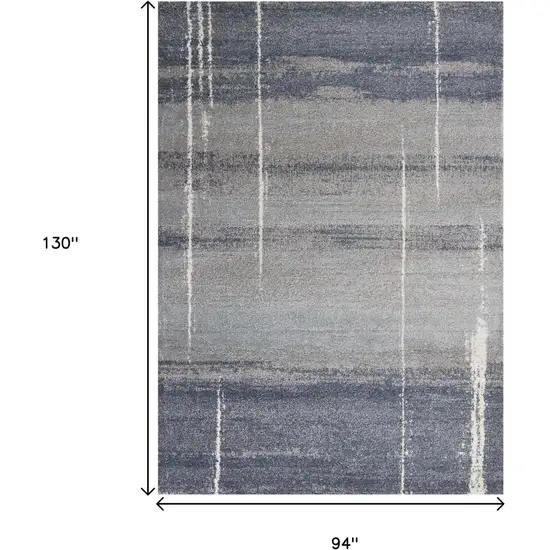 Blue And Gray Abstract Area Rug Photo 3