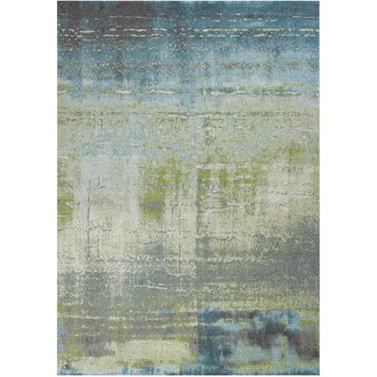 Blue and Green Area Rug Photo 2