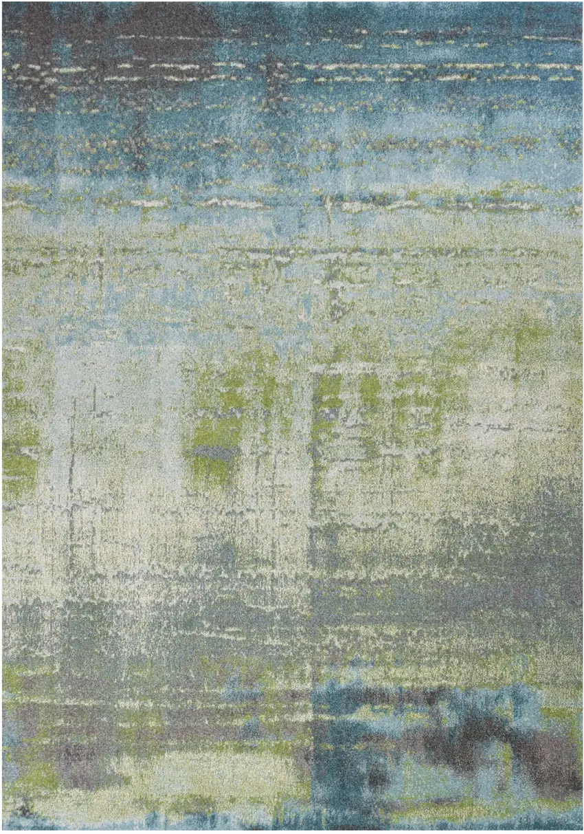 Blue and Green Area Rug Photo 2