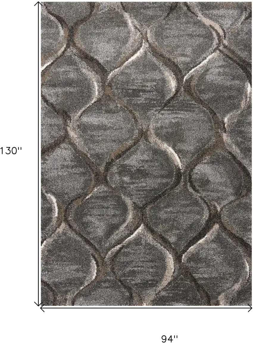Polypropylene Charcoal Area Rug Photo 7