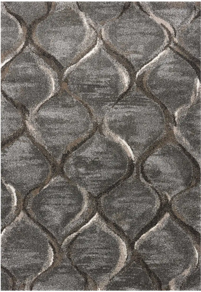 Polypropylene Charcoal Area Rug Photo 1
