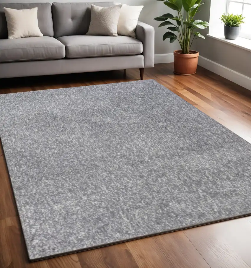 Polypropylene Grey Area Rug Photo 1