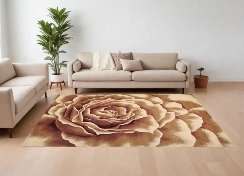 Polypropylene Ivory Area Rug Photo 2