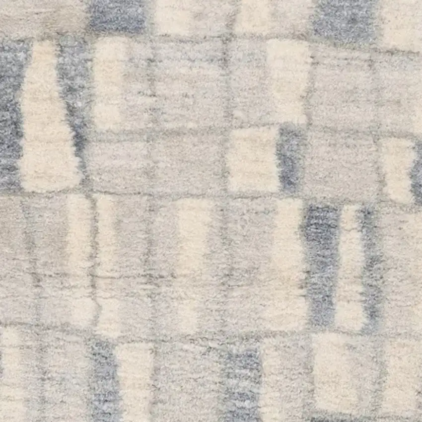 Ivory and Blue Area Rug Photo 4