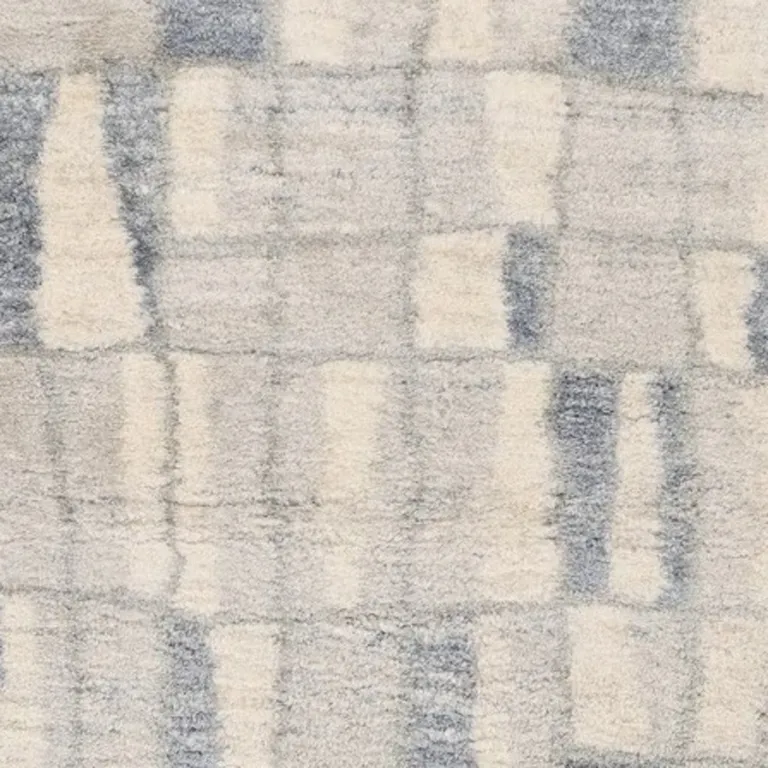 Polypropylene Ivory or Blue Area Rug Photo 3