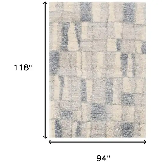 Ivory and Blue Area Rug Photo 3