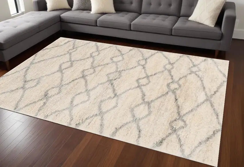 Gray and Ivory Area Rug Photo 1