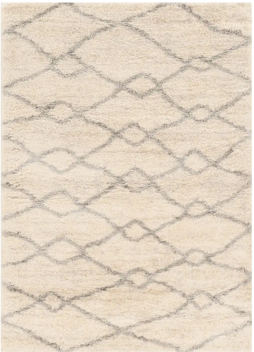 Gray And Ivory Chain Area Rug Photo 1