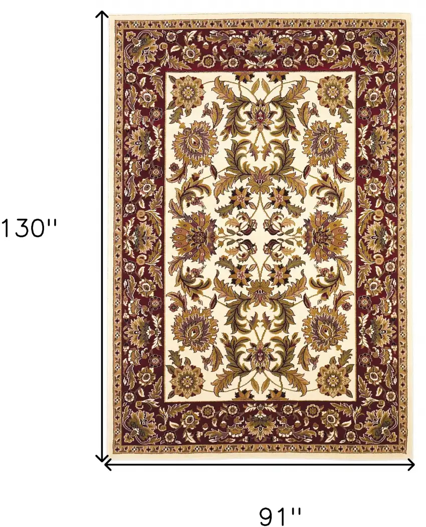 Red and Ivory Area Rug Photo 3