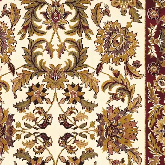 Red and Ivory Area Rug Photo 7