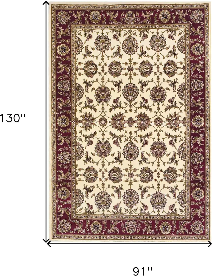 Red and Ivory Area Rug Photo 3