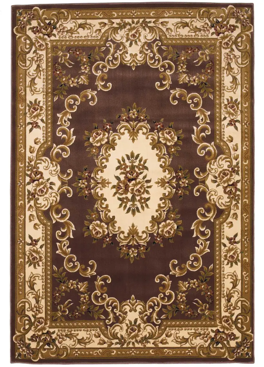 Polypropylene Plum or Ivory Area Rug Photo 1