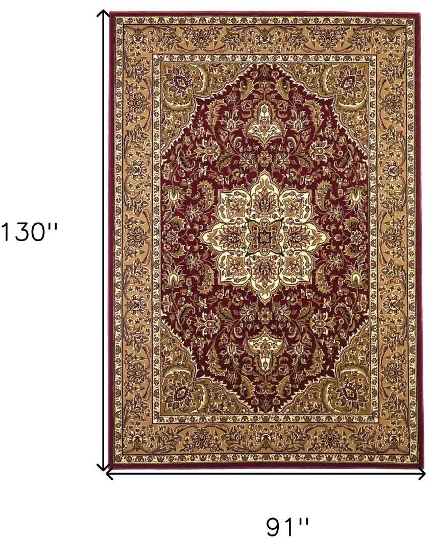 Polypropylene Red Or  Beige Area Rug Photo 3