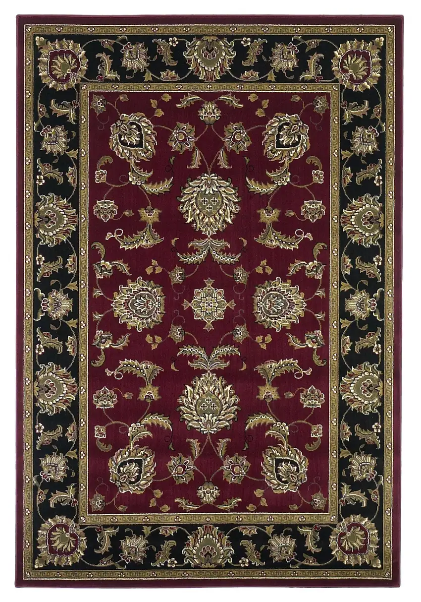 Polypropylene Red or  Black Area Rug Photo 1