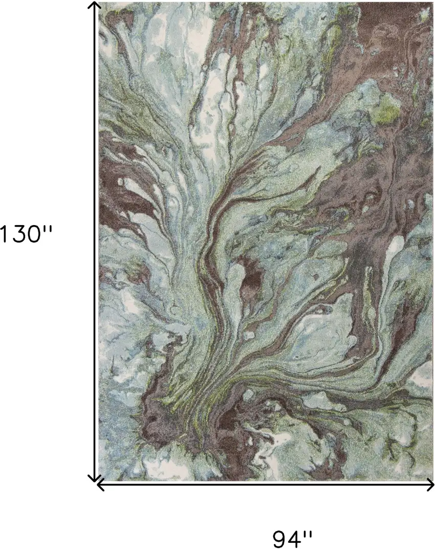 Polypropylene Seafoam Area Rug Photo 8